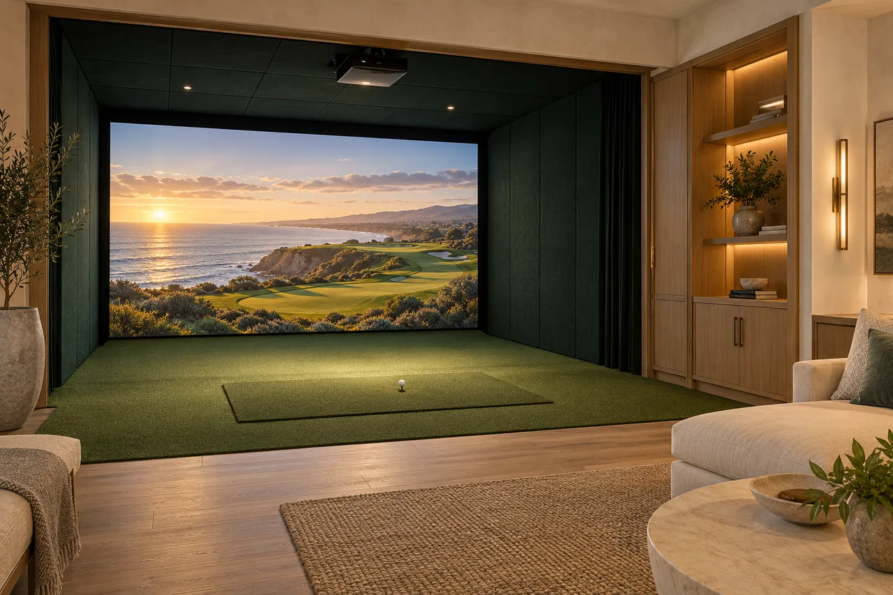 Illustrative The Executive home golf simulator concept